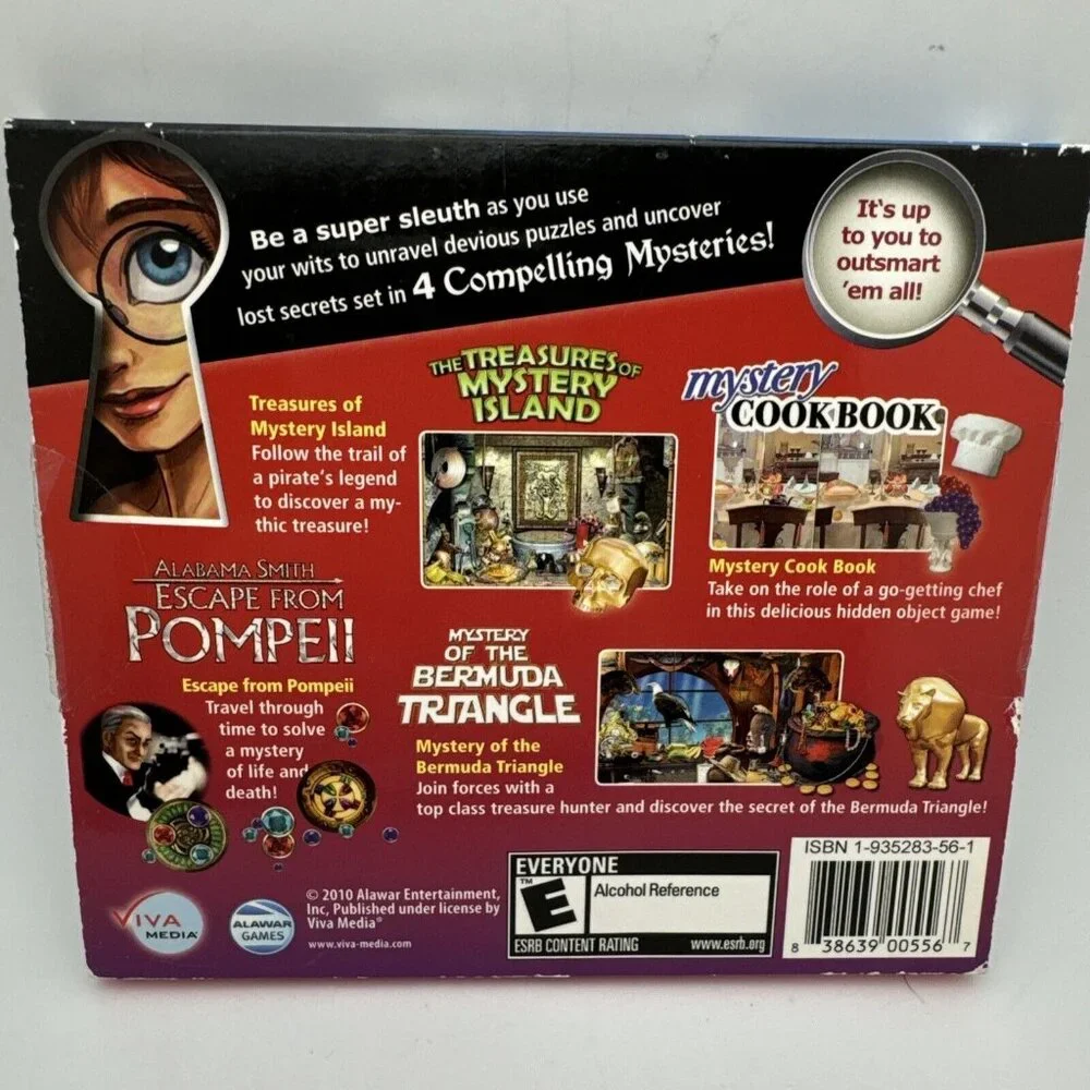 Mystery 4 Pack PC CD-Rom Windows Viva Media Hidden Object Game Compilation CD12